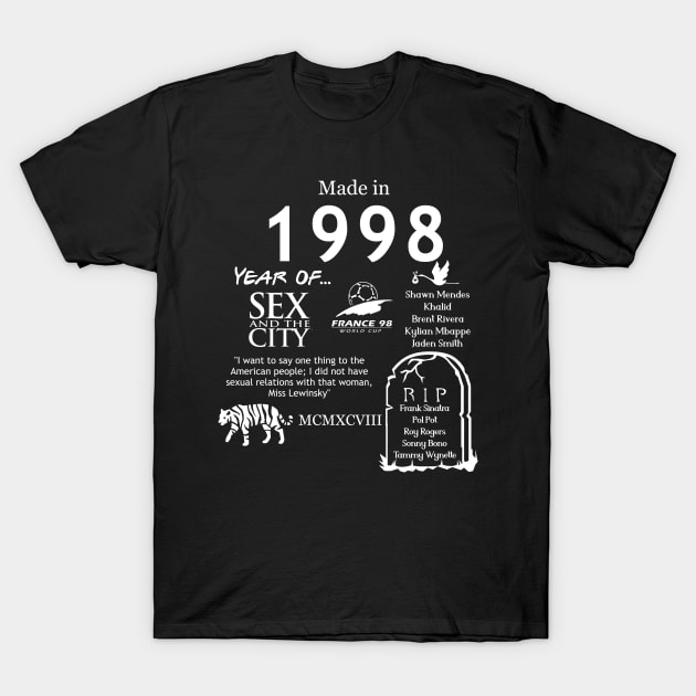 Made in 1998 T-Shirt by Jambo Designs